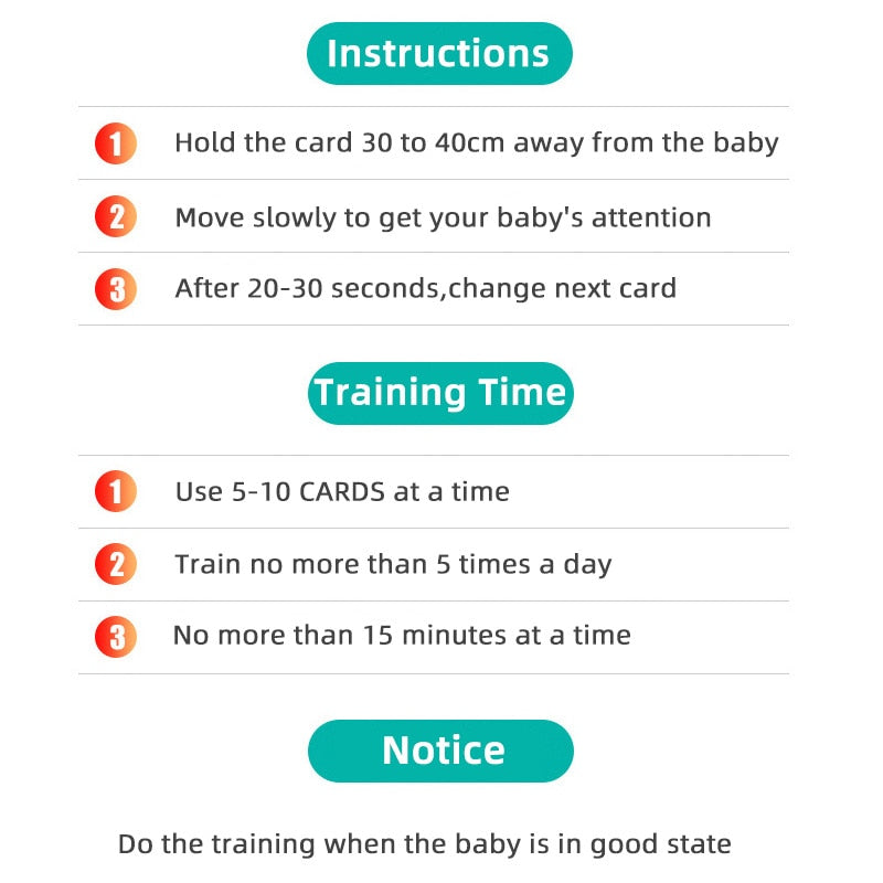 Black and White Visual Stimulation Flashcards