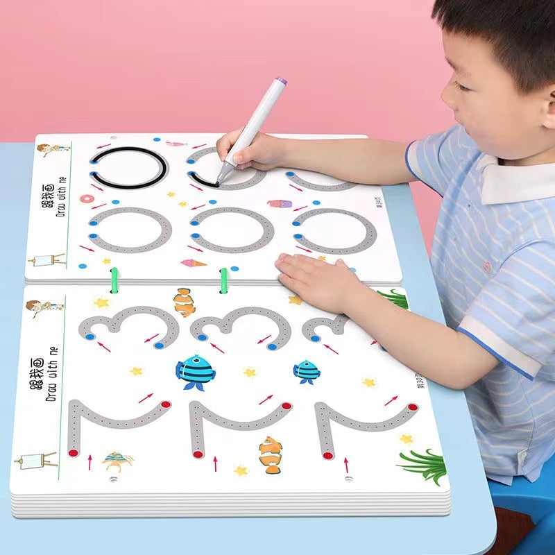 136Page Toddler Drawing Training Set