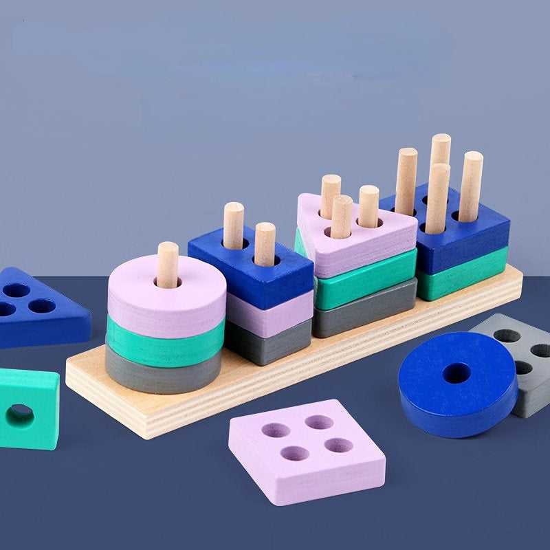 Wooden Building Blocks Puzzle