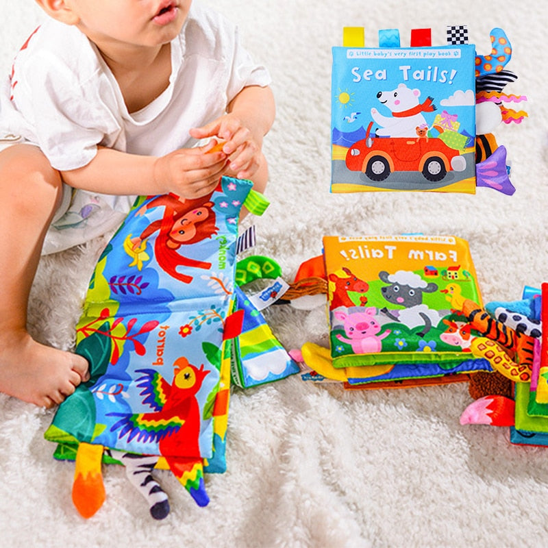 Animals Tail Baby Cloth Book