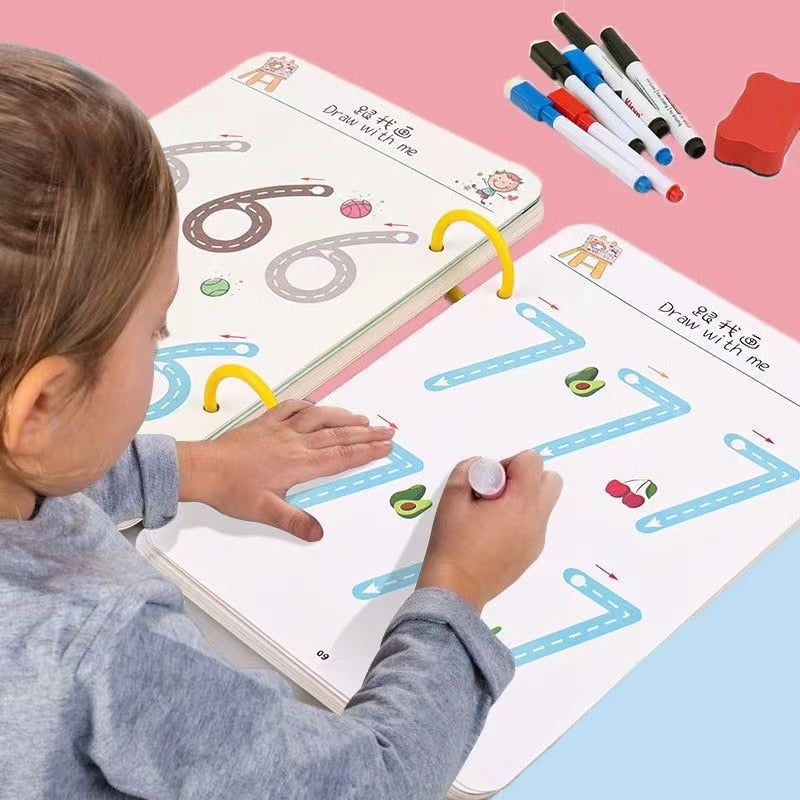 136Page Toddler Drawing Training Set