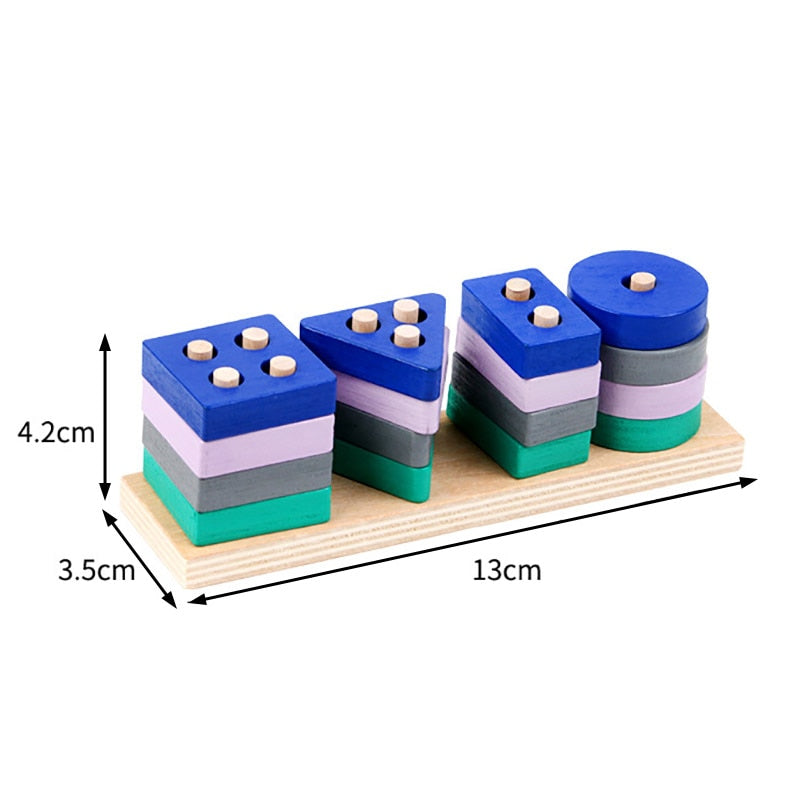 Wooden Building Blocks Puzzle