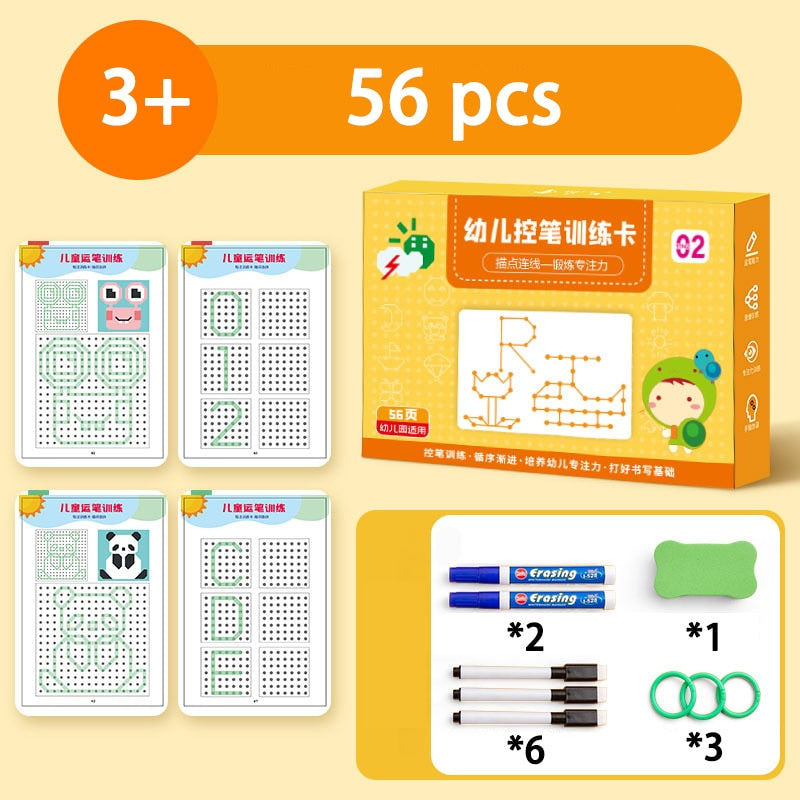 136Page Toddler Drawing Training Set