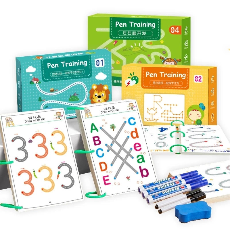 136Page Toddler Drawing Training Set