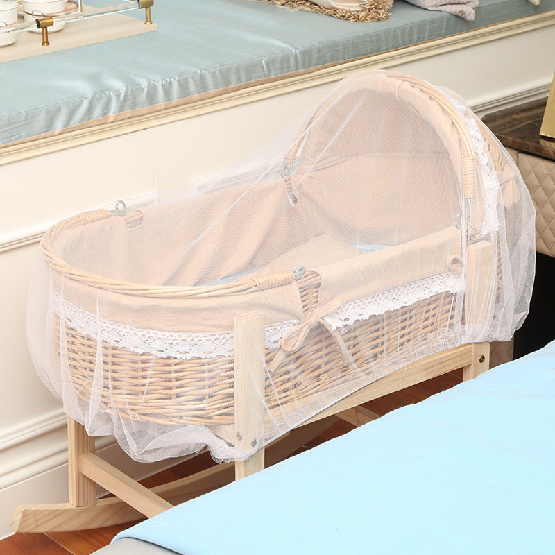 Newborn Crib Wooden Bed