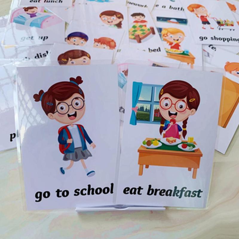 English Learning Cartoon Flash Cards