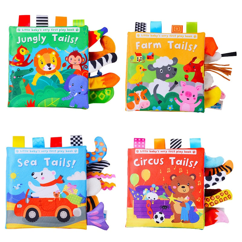 Animals Tail Baby Cloth Book