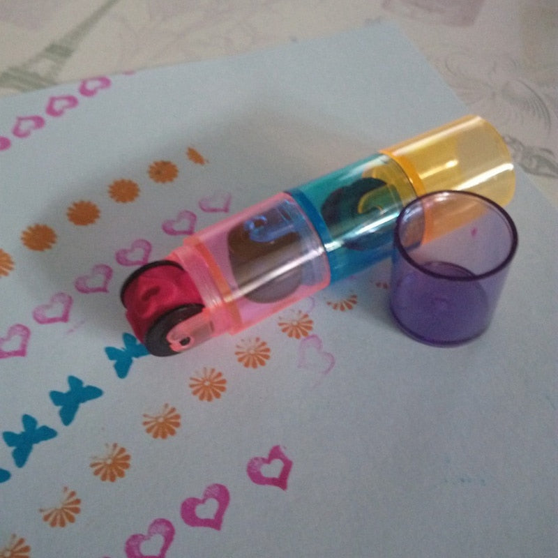3/6Pcs Preschool Baby Colorful Ink Pad Stamp