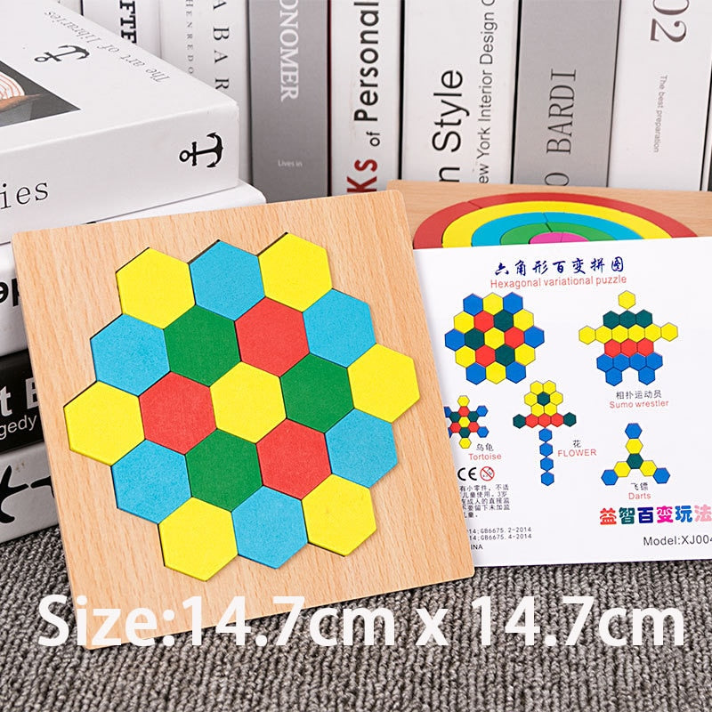 DIY Geometric Shape Color Matching 3D Puzzle